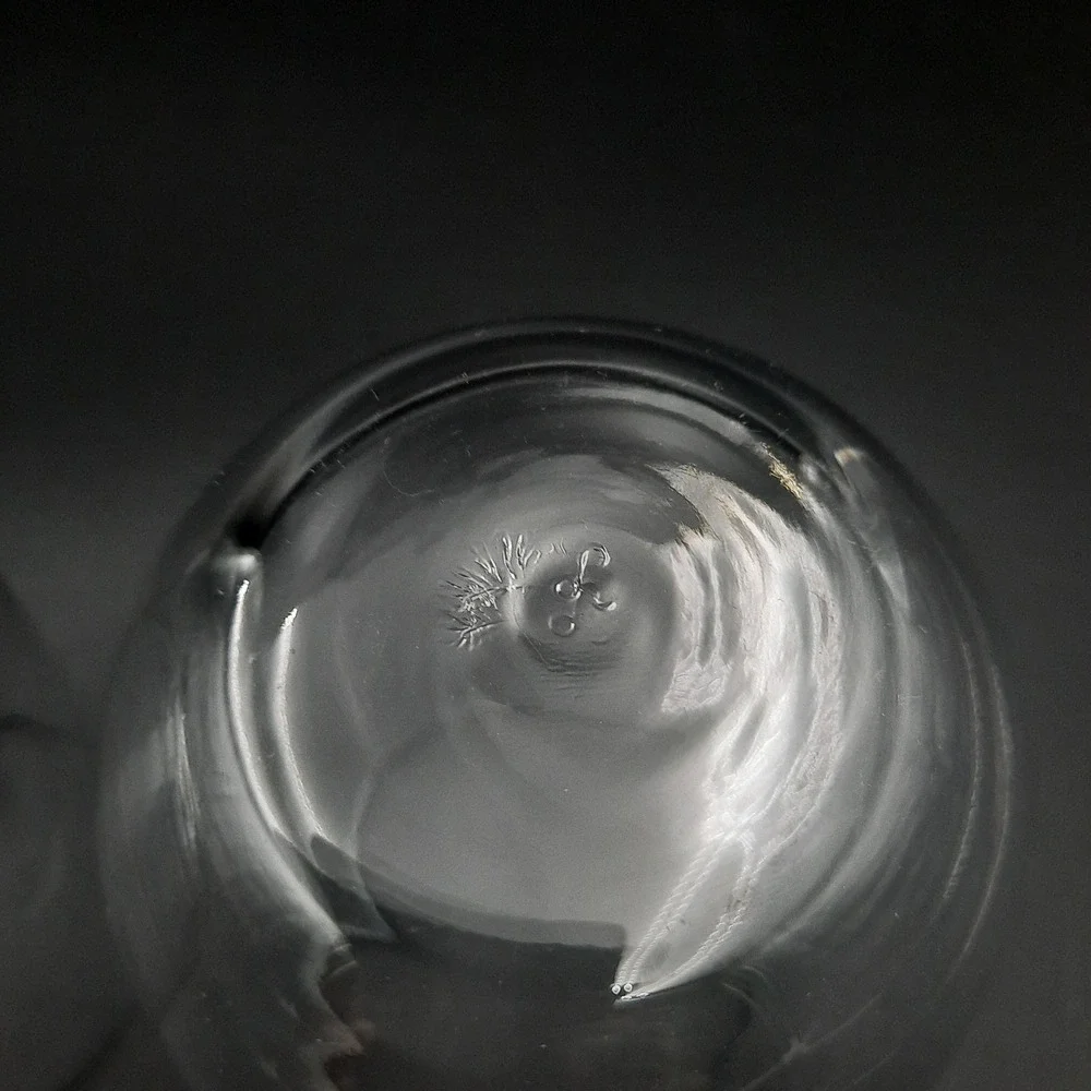 Set of 2 Clear‎ Stemless Wine Glass Tumblers 4.5